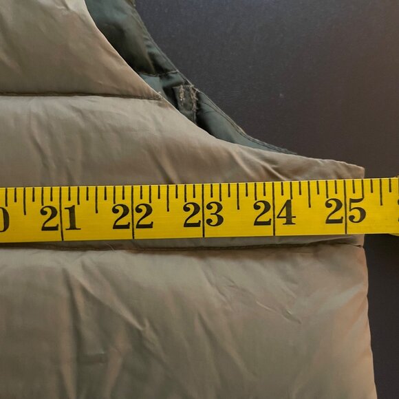 Lands End Men Down Puffer Vest XL Olive Green Outdoor Classic Insulated Gorpcore - Picture 14 of 15